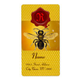 HONEY BIE, BEEKEEPER, ROT WAX SIEGEL MONOGRAM (Vorne)