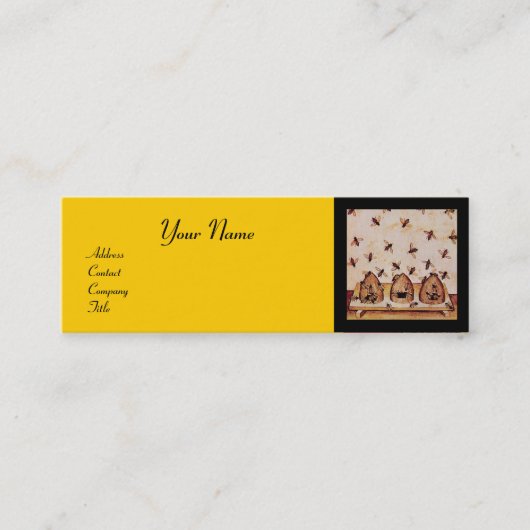 HONEY BIE, BEEKEEPING, BEEKEEPER APIARIST MINI VISITENKARTE (Vorderseite)