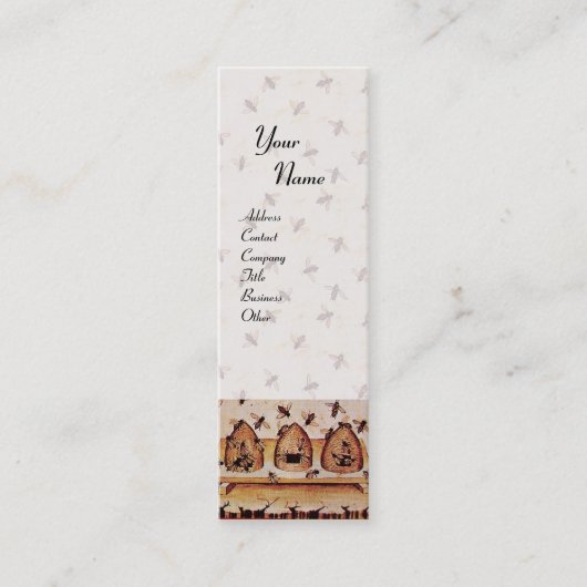 HONEY BIE, BEEKEEPING, BEEKEEPER APIARIST MINI VISITENKARTE (Vorderseite)