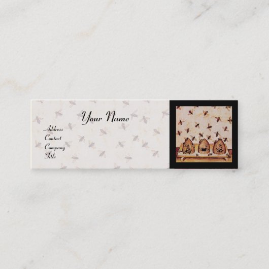 HONEY BIE, BEEKEEPING, BEEKEEPER APIARIST MINI VISITENKARTE (Vorderseite)