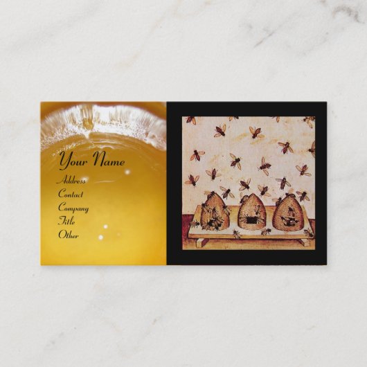 HONEY BIE, BEEKEEPING, BEEKEEPER APIARIST VISITENKARTE (Vorderseite)