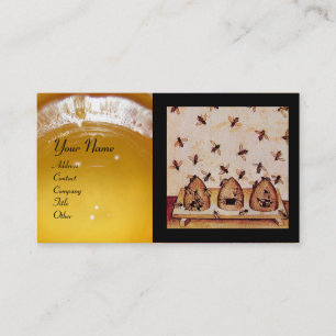 HONEY BIE, BEEKEEPING, BEEKEEPER BROWN WAX SIEGEL VISITENKARTE