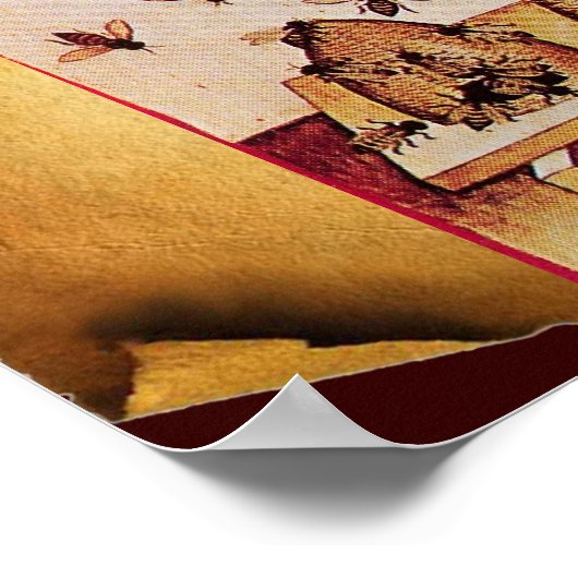 HONEY BIE, BEEKEEPING, BEEKEEPER PARKPLATZ POSTER (Ecke)