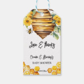 Honey Biene Baby Dusche danke Ihnen für Vorlage Geschenkanhänger (Vorderseite)