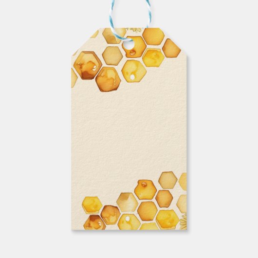 Honey Biene Baby Dusche danke Ihnen für Vorlage Geschenkanhänger (Rückseite)