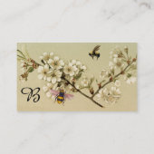 HONEY BIES AND WILD ROSE MONOGRAM Pearl Visitenkarte (Rückseite)