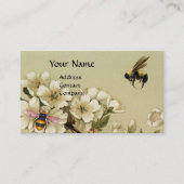 HONEY BIES AND WILD ROSE MONOGRAM Pearl Visitenkarte (Vorderseite)