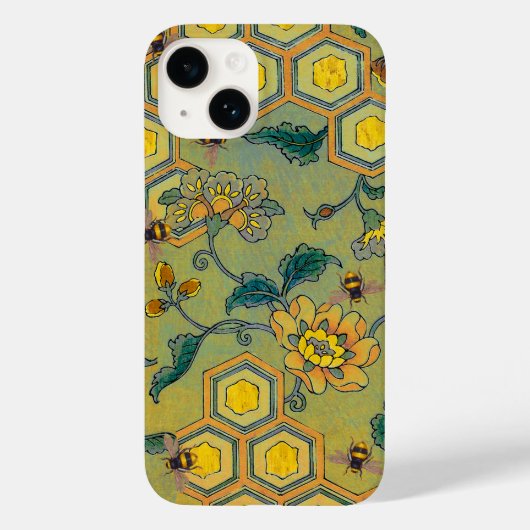HONEY BIES, BEENEN, FRÜHSTÜCKE BLUMEN Grün Gelb Case-Mate iPhone Hülle (Rückseite)