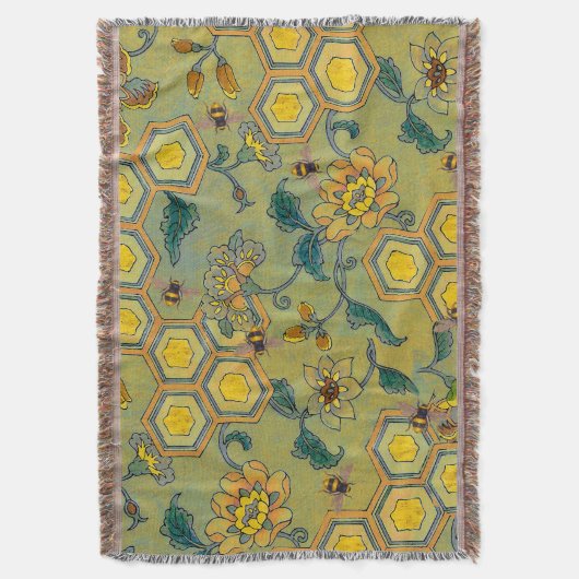 HONEY BIES, BEENEN, FRÜHSTÜCKSBLUMEN, Gelb grün Decke (Vorderseite Vertikal)