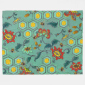 HONEY BIES, BEENEN, FRÜHSTÜCKSBLUMEN, GESCHWINDIGK FLEECEDECKE (Vorderseite (Horizontal))