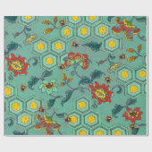HONEY BIES, BEENEN, FRÜHSTÜCKSBLUMEN, GESCHWINDIGK GESCHENKPAPIER (Flach)