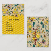 HONEY BIES, BEKANNTE KOMBEN, FRÜHSTÜCKSBLUMEN VISITENKARTE (Vorne/Hinten)
