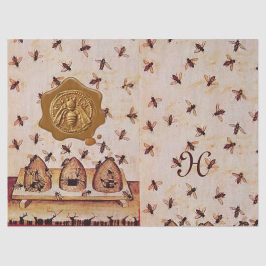 HONEY BIES BIENTET SICH, RINKEN, RINDFLEISCHWACHS SEIDENPAPIER (Vorderseite)