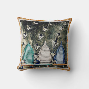 HONEY BIES, BIETET MEDIEVAL BEEKEEPER KISSEN