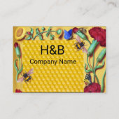 HONEY BIES, BUTTERFLY, FRÜHBLUMEN VISITENKARTE (Rückseite)