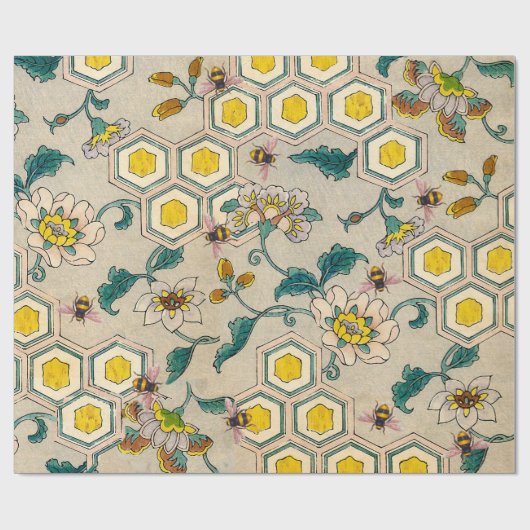 HONEY BIES, RINDFLEISCH, BLUMEN GESCHENKPAPIER (Flach)