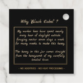 Honey Black Gold Vintag Bee Label (Rückseite)