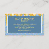 Honey Blue Gold Honeycomb Honey Bee Driving Visitenkarte (Rückseite)