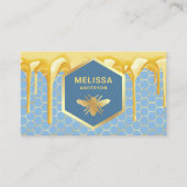 Honey Blue Gold Honeycomb Honey Bee Driving Visitenkarte (Vorderseite)