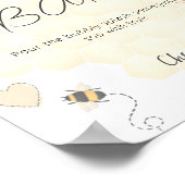 Honey Boho Wildblume Baby Shower Mama-osa Bar Poster (Ecke)