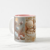 Honey Bonny Baby Mug – Baby Bear & Bunny Zweifarbige Tasse (Vorderseite Links)