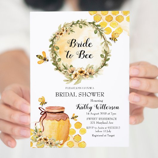 Honey Bride to be Bridal Dusche Einladung