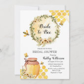 Honey Bride to be Bridal Dusche Einladung (Vorderseite)