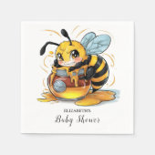Honey Bumble Bee Baby Dusche Serviette (Vorderseite)