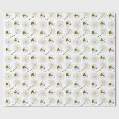 Honey Bumble Bee Gnome Pattern Geschenkpapier (Flach)