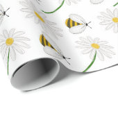 Honey Bumble Bee Gnome Pattern Geschenkpapier (Rolleneckpunkt)