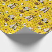 Honey Bumble Bee Gnome Pattern Geschenkpapier (Ecke)