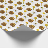 Honey Bumble Bee Gnome Pattern Geschenkpapier (Ecke)
