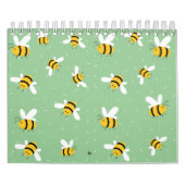 Honey Bumble Bee Green Pattern 2026 Kalender (Titelbild)