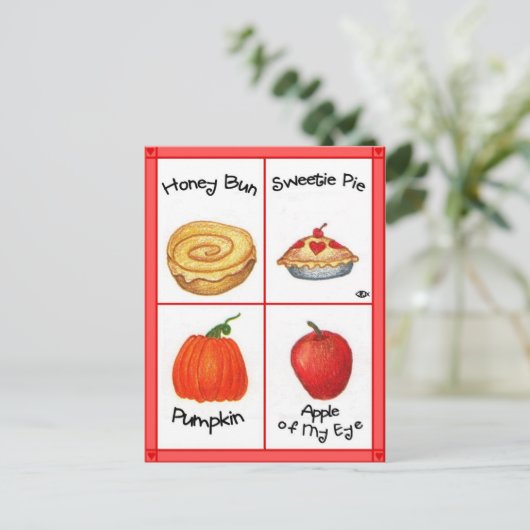 Honey Bun Inspirational Postcard Postkarte (Stehend Vorderseite)
