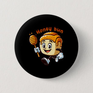 Honey Bun Valentinstag Süßes Gebäck Dessert Zimt Button