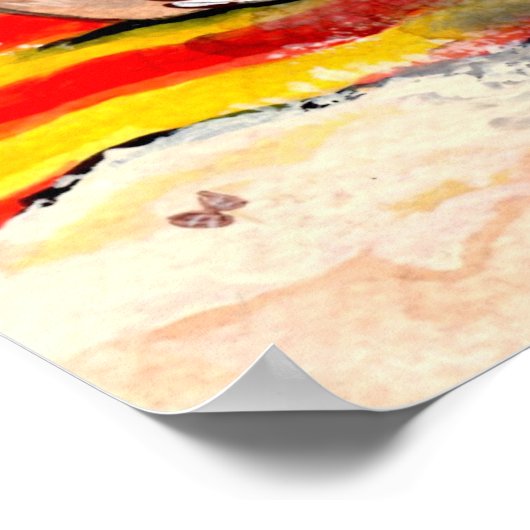 Honey Bunny Beach Rabbit Tropical Vacacation Poste Poster (Ecke)