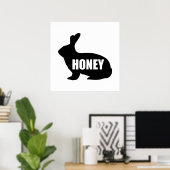 Honey Bunny Niedlich Funny Poster (Heimbüro)