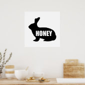 Honey Bunny Niedlich Funny Poster (Küche)