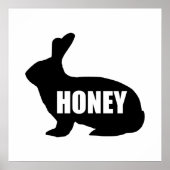 Honey Bunny Niedlich Funny Poster (Vorne)