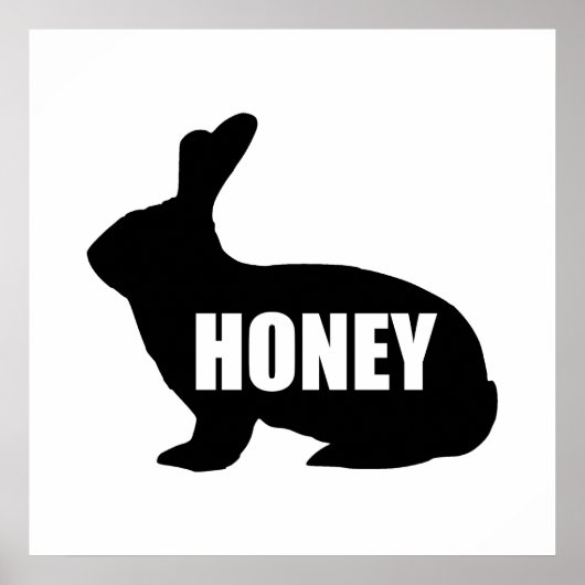 Honey Bunny Niedlich Funny Poster (Vorne)