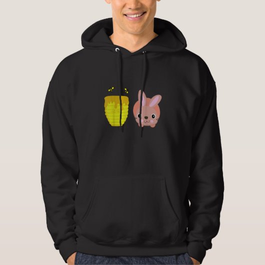 Honey Bunny Niedlich & Funny Rabbit Tierliebhaber Hoodie (Vorderseite)