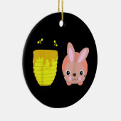 Honey Bunny Niedlich & Funny Rabbit Tierliebhaber Keramik Ornament (Rechts)