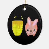 Honey Bunny Niedlich & Funny Rabbit Tierliebhaber Keramik Ornament (Links)