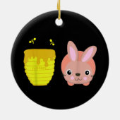 Honey Bunny Niedlich & Funny Rabbit Tierliebhaber Keramik Ornament (Hinten)