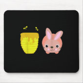 Honey Bunny Niedlich & Funny Rabbit Tierliebhaber Mousepad (Vorne)