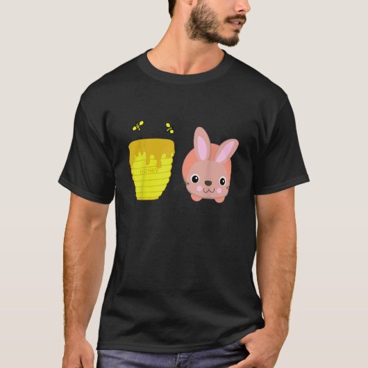 Honey Bunny Niedlich & Funny Rabbit Tierliebhaber T-Shirt (Vorderseite)