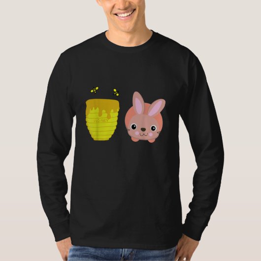 Honey Bunny Niedlich & Funny Rabbit Tierliebhaber T-Shirt (Vorderseite)