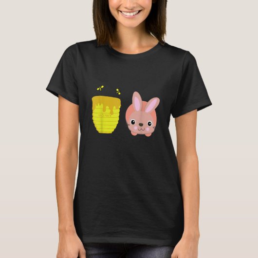 Honey Bunny Niedlich & Funny Rabbit Tierliebhaber T-Shirt (Vorderseite)