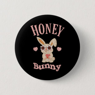 Honey Bunny Retro Osterfest Niedliche Rabbit Fraue Button