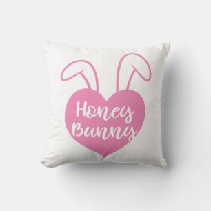 Honey Bunny rosa Herz Kissen